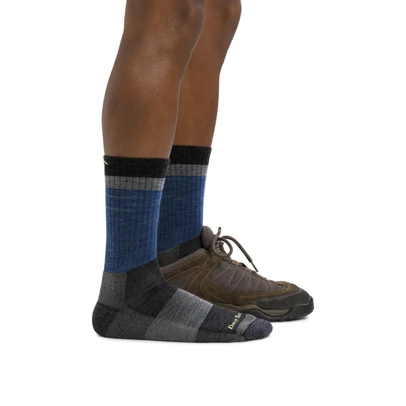Darn Tough Heady Stripe Micro Crew Lightweight Hiking Socks Mens Blue-2